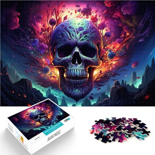 Puzzle für Erwachsene, 1000 Teile, Totenkopf-Puzzle – anspruchsvolles Spiel, einzigartige Geburtstags, 14,96 x 20,47 Zoll von SYUNFEI