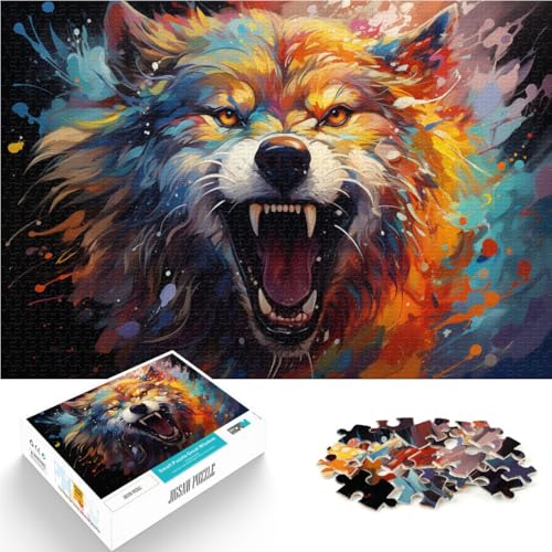 Puzzle für Erwachsene mit 2000 Teilen, Wolf, Denkspiel, Familienspiel, Stressabbau, schwieriges Herausforderungspuzzle, 70 x 100 cm, für 14-Jährige Puzzle für Erwachsene mit 2000 Teilen, Wolf, Denkspiel, Familienspiel, Stressabbau, schwieriges Herausforderungspuzzle, 70 x 100 cm, für 14-Jährige von SYUNFEI