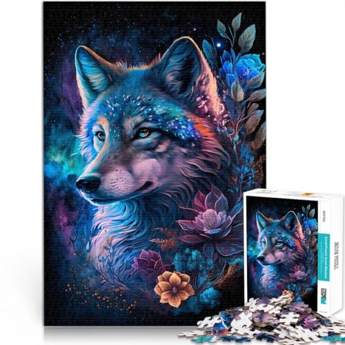 Puzzle für Erwachsene mit 2000 Teilen, Wolf und Blumen, Denkspiel ganze Familie, 70 x 100 cm Puzzle für Erwachsene mit 2000 Teilen, Wolf und Blumen, Denkspiel ganze Familie, 70 x 100 cm von SYUNFEI