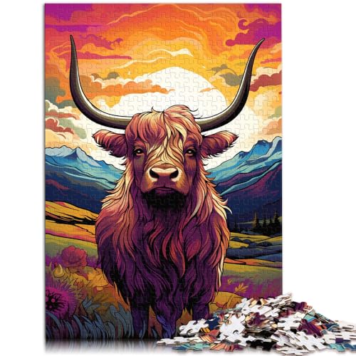 Puzzle für Erwachsene, 1000 Teile, Yak, anspruchsvolles Spiel, Geschenke, Wanddekoration, einzigartige Geburtstags, 14,96 x 20,47 Zoll von SYUNFEI