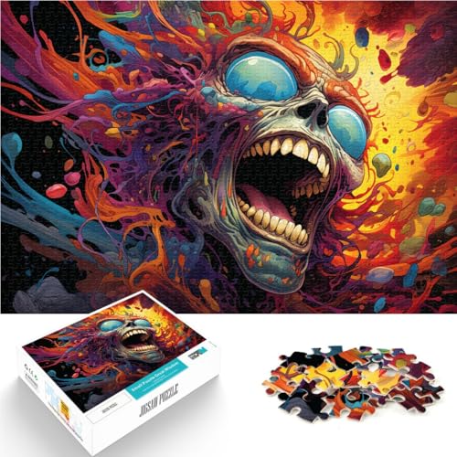 1000-teiliges Puzzle für Erwachsene, abstrakte Kunst, Handgeschwindigkeitswettbewerb mit vollständig ineinander greifenden, zufällig geformten Teilen, 50 x 75 cm, von SYUNFEI