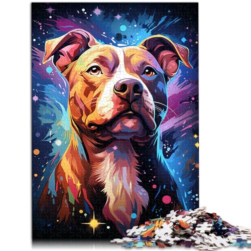 Puzzle eines schönen Pitbull-Hundes für Erwachsene, 1000 Teile, 50 x 75 cm, Holzbrettpuzzle für Erwachsene und Kinder, anspruchsvolles Spiel Puzzle eines schönen Pitbull-Hundes für Erwachsene, 1000 Teile, 50 x 75 cm, Holzbrettpuzzle für Erwachsene und Kinder, anspruchsvolles Spiel von SYUNFEI