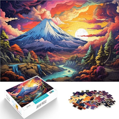 Puzzle für Erwachsene 1000 Teile Fantasie-Berg Fuji in Asien Familienunterhaltungsspielzeug 10,27 Zoll x 14,96 Zoll Analyse und Logik von SYUNFEI