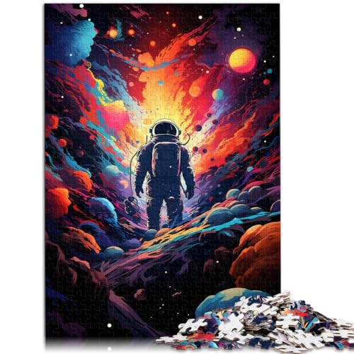 Puzzle für Erwachsene, 1000 Teile, Malen, Farbe, Astronaut, Stressabbau, 10,27 x 14,96 Zoll, Familienspiel, Stressabbau, schwieriges Herausforderungspuzzle von SYUNFEI
