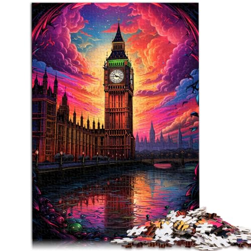 Puzzle für Big Ben British, 500 Teile, Holzpuzzle, Lernspiele, Heimdekorationspuzzle. Stressabbau, schwierige Herausforderung (38 x 52 cm) von SYUNFEI