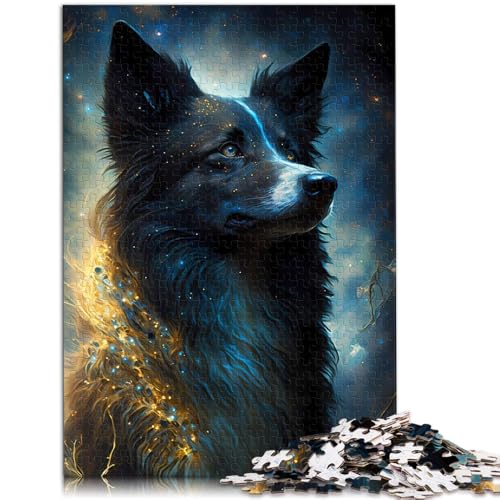 Puzzle 1000 Teile für Erwachsene, Border Collie-Hundespiel, Spielzeug, ganze Familie, 50 x 75 cm, für 14-Jährige von SYUNFEI