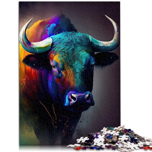 Puzzle für Büffel-Aquarell-Puzzle, 2000 Teile, 70 x 100 cm, graue Kartenpuzzles für 14-Jährige, Lernspiele, Heimdekorationspuzzle. Puzzle für Büffel-Aquarell-Puzzle, 2000 Teile, 70 x 100 cm, graue Kartenpuzzles für 14-Jährige, Lernspiele, Heimdekorationspuzzle. von SYUNFEI