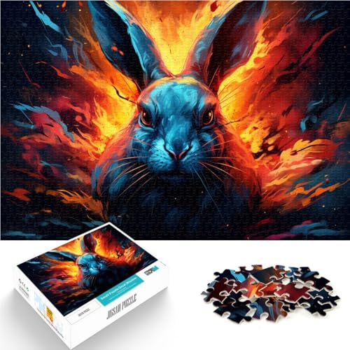 1000-teiliges Puzzle für Erwachsene, buntes Kaninchen, Familienunterhaltungsspielzeug, stärkt die Liebe zwischen Paaren, 26x38cm, für 14-Jährige 1000-teiliges Puzzle für Erwachsene, buntes Kaninchen, Familienunterhaltungsspielzeug, stärkt die Liebe zwischen Paaren, 26x38cm, für 14-Jährige von SYUNFEI