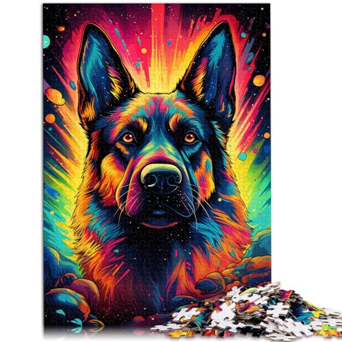 Puzzle 2000 Teile für Erwachsene, Deutscher Schäferhund, anspruchsvolles, schwieriges Puzzle, stärkt die Liebe zwischen Paaren, 70 x 100 cm von SYUNFEI