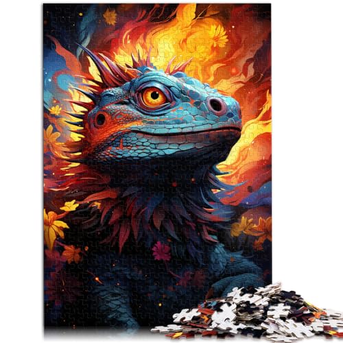 1000-teiliges Puzzle für Erwachsene, Bunte Eidechse, anspruchsvolles Spiel, Spielzeug, Lernspiel für Geburtstag, Weihnachten, 26x38cm von SYUNFEI