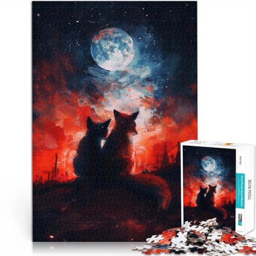 Puzzle Erwachsene, 2000 Teile, Zwei Füchse in der Nacht, Spaß die ganze Familie, Puzzle zum Stressabbau, schwierige Herausforderung, 70 x 100 cm, Teenager ab 14 Jahren Puzzle Erwachsene, 2000 Teile, Zwei Füchse in der Nacht, Spaß die ganze Familie, Puzzle zum Stressabbau, schwierige Herausforderung, 70 x 100 cm, Teenager ab 14 Jahren von SYUNFEI