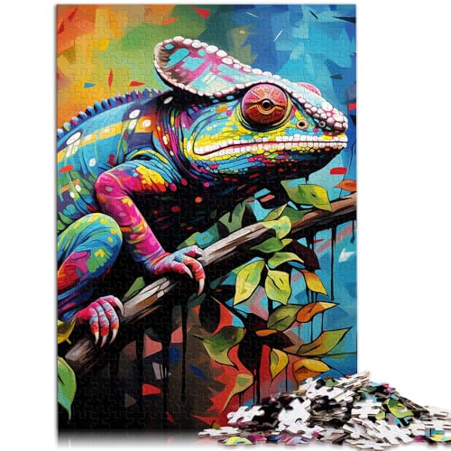 Puzzle für Erwachsene, 1000 Teile, Art Chameleon-Puzzlespiel, 14,96 x 20,47 Zoll, Weihnachts-Puzzlegeschenke für Teenager ab 14 Jahren von SYUNFEI