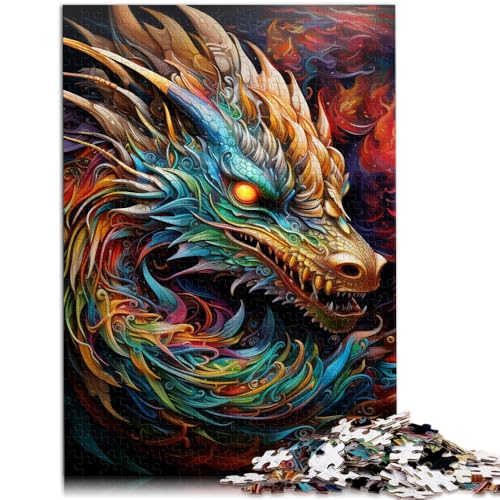 Puzzle für Erwachsene mit 1000 Teilen, Psychedelischer Kunstdrache, für Familienspaß, Weihnachtswunschliste mit Weihnachtsmann, 50 x 75 cm, Puzzle für Erwachsene mit 1000 Teilen, Psychedelischer Kunstdrache, für Familienspaß, Weihnachtswunschliste mit Weihnachtsmann, 50 x 75 cm, von SYUNFEI