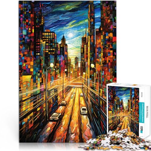 Puzzle 1000 Teile für Erwachsene, Stadtstraßen-Puzzle, praktisches Spiel, ganze Familie, 14,96 Zoll x 20,47 Zoll von SYUNFEI