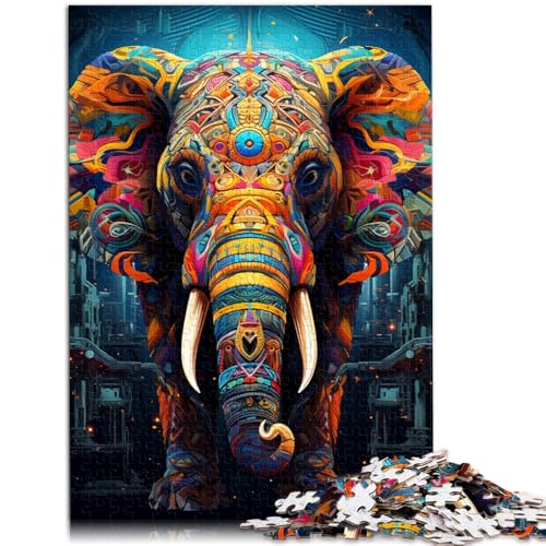 Puzzle für Erwachsene, 1000 Teile, Psychedelischer Elefant, anspruchsvolles Spiel, einzigartige Geburtstags, 10,27 x 14,96 Zoll Puzzle für Erwachsene, 1000 Teile, Psychedelischer Elefant, anspruchsvolles Spiel, einzigartige Geburtstags, 10,27 x 14,96 Zoll von SYUNFEI