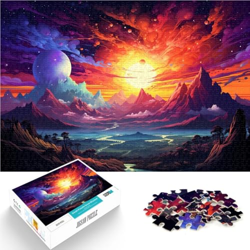Puzzle für Erwachsene, 1000 Teile, Fantasie-Berge, Puzzlespiel, 14,96 x 20,47 Zoll, anspruchsvoll zu vervollständigen, Aber lustig von SYUNFEI