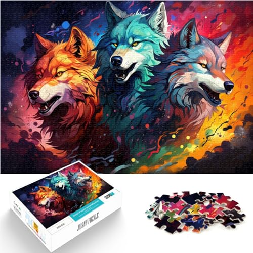 Puzzle für Erwachsene, 1000 Teile, Fantasie-Farbmalerei, Wolf, Puzzles, Geschenke, 10,27 x 14,96 Zoll, Weihnachts- und Geburtstagsgeschenke Puzzle für Erwachsene, 1000 Teile, Fantasie-Farbmalerei, Wolf, Puzzles, Geschenke, 10,27 x 14,96 Zoll, Weihnachts- und Geburtstagsgeschenke von SYUNFEI