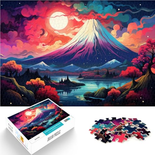 Puzzle für Erwachsene, 1000 Teile, Fantasie-Puzzle mit Berg Fuji, Asien, Präzisionsschnitt, Wichtelgeschenke,50x75cm, für Teenager ab 14 Jahren von SYUNFEI