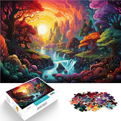 Puzzle für Erwachsene, 1000 Teile, Fantasie-Sonnenuntergangslandschaft, anspruchsvolles Spiel, 50x75 cm. Trainieren Sie Ihr Gehirn und Ihre Hände. von SYUNFEI