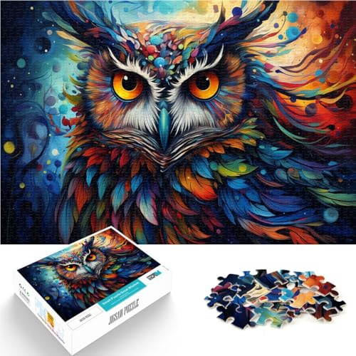 Puzzle für Erwachsene, 1000 Teile, Fantasy-Planet-Eule, Unmögliches Puzzle, Geburtstagsgeschenk, Geschenke, Wandkunst, 50 x 75 cm, für Teenager ab 14 Jahren von SYUNFEI