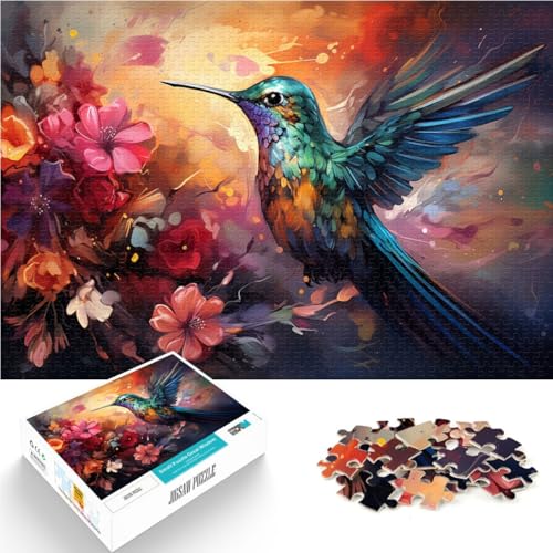 Puzzle für Erwachsene, 1000 Teile, Farbiger Kolibri, Malen, das Puzzle 19,7 x 29,5 Zoll, anspruchsvoll zu vervollständigen, Aber lustig Puzzle für Erwachsene, 1000 Teile, Farbiger Kolibri, Malen, das Puzzle 19,7 x 29,5 Zoll, anspruchsvoll zu vervollständigen, Aber lustig von SYUNFEI