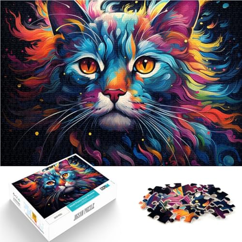 Puzzle für Erwachsene, 1000 Teile, Farbkatzenspielzeug, Denkspiel, anspruchsvoll, Aber lustig und humorvoll, 26x38cm, für 14-Jährige Puzzle für Erwachsene, 1000 Teile, Farbkatzenspielzeug, Denkspiel, anspruchsvoll, Aber lustig und humorvoll, 26x38cm, für 14-Jährige von SYUNFEI