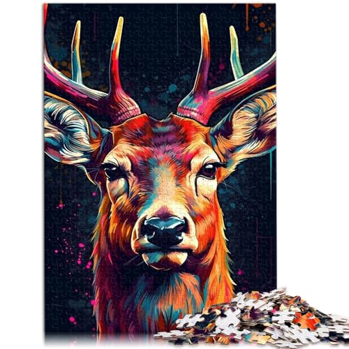 Puzzle für Erwachsene, 1000 Teile, Fuchs, Neon, anspruchsvolles Spiel, Spielzeug, 19,7 x 29,5 Zoll, Künstlersammlung, bildende Kunst, geeignet für Jugendliche ab 14 Jahren von SYUNFEI
