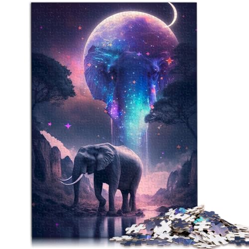 Puzzle für Erwachsene mit 1000 Teilen, Elefant, Mondlicht, Denkspiel, Stressabbau, Urlaub zu Hause, Zeitvertreib, 50 x 75 cm, für Teenager ab 14 Jahren Puzzle für Erwachsene mit 1000 Teilen, Elefant, Mondlicht, Denkspiel, Stressabbau, Urlaub zu Hause, Zeitvertreib, 50 x 75 cm, für Teenager ab 14 Jahren von SYUNFEI
