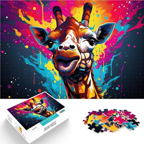 Puzzle für Erwachsene, 1000 Teile, Giraffenmalerei, Präzisionsschnitt-Puzzle, 14,96 x 20,47 Zoll, Geschenkideen für Teenager ab 14 Jahren von SYUNFEI