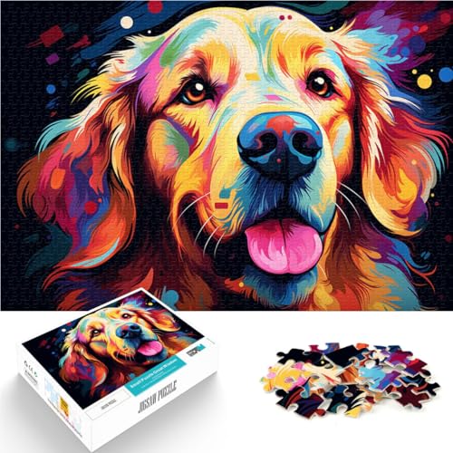 Puzzle für Erwachsene, 1000 Teile, Golden Retriever, Spielzeug, Lernspiele, Stressabbau, 50 x 75 cm, für die Heimdekoration Puzzle für Erwachsene, 1000 Teile, Golden Retriever, Spielzeug, Lernspiele, Stressabbau, 50 x 75 cm, für die Heimdekoration von SYUNFEI