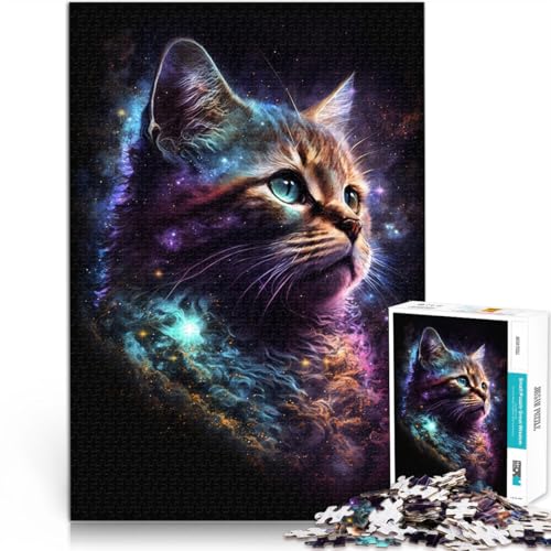 Puzzle für Erwachsene, 1000 Teile, Galaxy-Katzenspielzeug, Lernspiele, Stressabbau, 50 x 75 cm, für Teenager ab 14 Jahren Puzzle für Erwachsene, 1000 Teile, Galaxy-Katzenspielzeug, Lernspiele, Stressabbau, 50 x 75 cm, für Teenager ab 14 Jahren von SYUNFEI