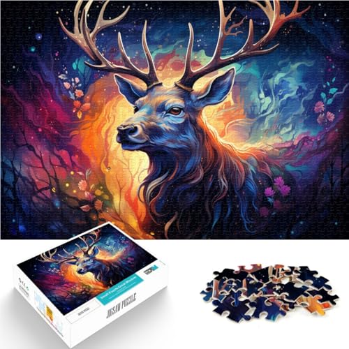 Puzzle für Erwachsene, 1000 Teile, Hirsch-Quizspiel, Familienspiel, Stressabbau, schwieriges Herausforderungspuzzle, 10,27 x 14,96 Zoll, für 14-Jährige von SYUNFEI