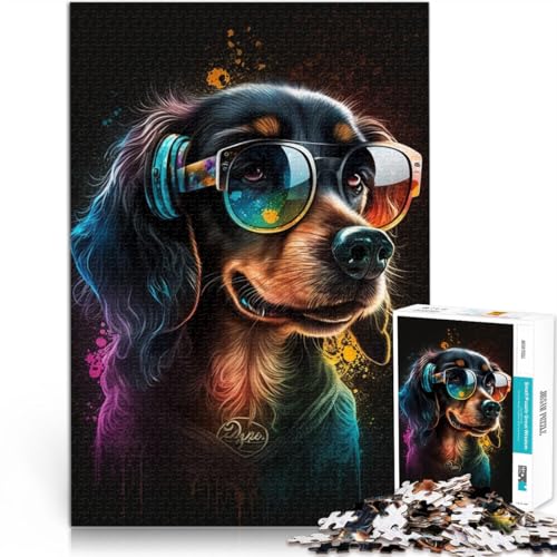 Puzzle für Erwachsene, 1000 Teile, Kunst, Bunte Hunde, Denkspiel, 26 x 38cm, Teenager ab 14 Jahren Puzzle für Erwachsene, 1000 Teile, Kunst, Bunte Hunde, Denkspiel, 26 x 38cm, Teenager ab 14 Jahren von SYUNFEI