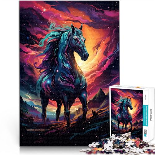 Puzzle für Erwachsene, 1000 Teile, Kunstpferd, anspruchsvolles Spiel, Geschenke, Geburtstagsgeschenk, Wandkunst, 14,96 x 20,47 Zoll, von SYUNFEI