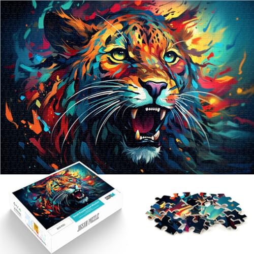 Puzzle für Erwachsene mit 1000 Teilen, bunter Leopard, Denkspiel, Wanddekoration, einzigartiges Geburtstags, 50 x 75 cm Puzzle für Erwachsene mit 1000 Teilen, bunter Leopard, Denkspiel, Wanddekoration, einzigartiges Geburtstags, 50 x 75 cm von SYUNFEI