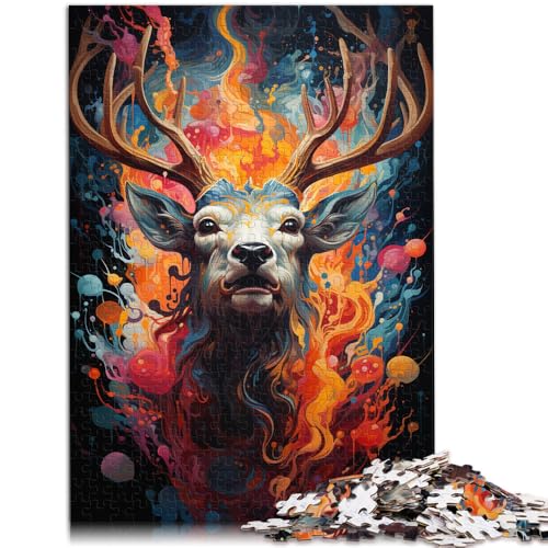 Puzzle 1000 Teile für Erwachsene, Malen, Hirsch, Lernspielzeug, Lernspiel für Geburtstag, Weihnachten, 50 x 75 cm, für Teenager ab 14 Jahren Puzzle 1000 Teile für Erwachsene, Malen, Hirsch, Lernspielzeug, Lernspiel für Geburtstag, Weihnachten, 50 x 75 cm, für Teenager ab 14 Jahren von SYUNFEI