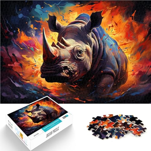 Puzzle für Erwachsene, 1000 Teile, Nashorn-Quizspiel, 38x52 cm, ganze Familie, für Teenager ab 14 Jahren Puzzle für Erwachsene, 1000 Teile, Nashorn-Quizspiel, 38x52 cm, ganze Familie, für Teenager ab 14 Jahren von SYUNFEI