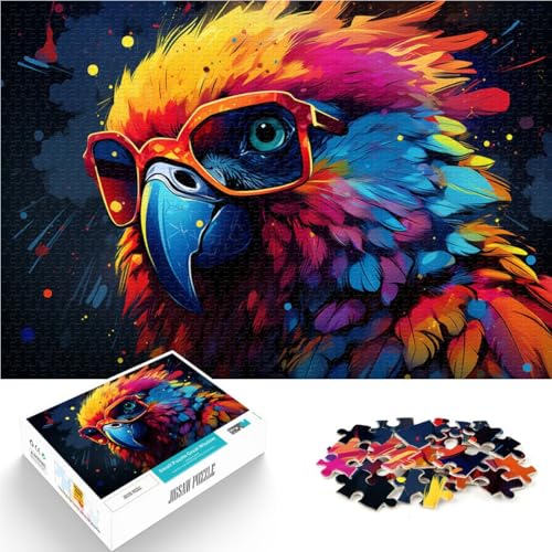 Puzzle für Erwachsene, 1000 Teile, Papagei, Präzisionsschnitt-Puzzle, 38x52 cm, geeignet für Paare und Teenager ab 14 Jahren von SYUNFEI