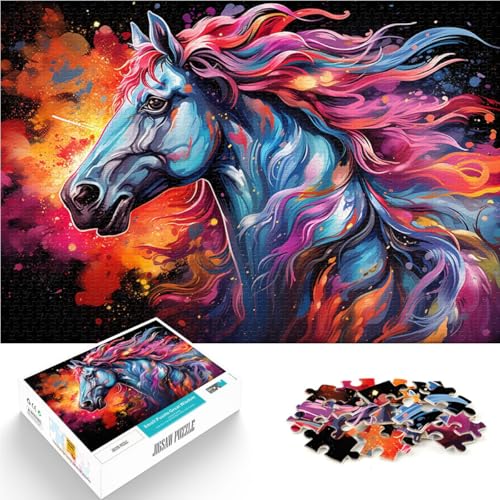 Puzzle für Erwachsene, 1000 Teile, Pferd, Lernspielzeug, Familienspiele, 19,7 x 29,5 Zoll, anspruchsvolles Puzzlespiel und Familienspiel Puzzle für Erwachsene, 1000 Teile, Pferd, Lernspielzeug, Familienspiele, 19,7 x 29,5 Zoll, anspruchsvolles Puzzlespiel und Familienspiel von SYUNFEI