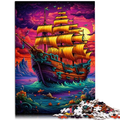 Puzzle für Erwachsene, 1000 Teile, Piratenschiff, Lernpuzzle, 19,7 x 29,5 Zoll, Teenager ab 14 Jahren von SYUNFEI