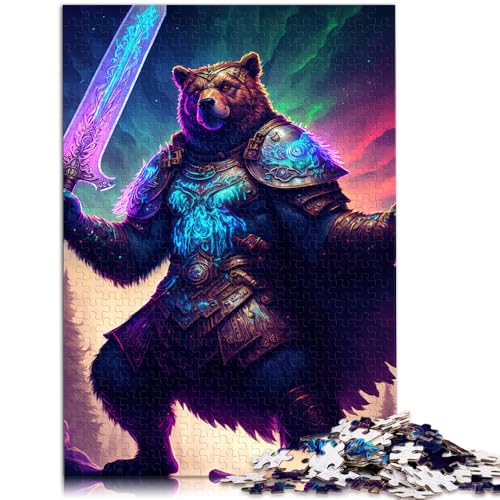 Puzzle für Erwachsene, 1000 Teile, Schildkriegerbär, das Puzzle 19,7 x 29,5 Zoll, tolles Geschenk für die ganze Familie von SYUNFEI