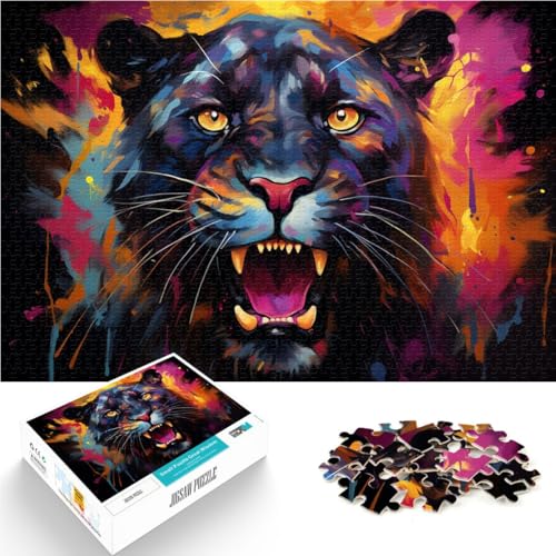 Puzzle für Erwachsene, 1000 Teile, Schwarzer Panther, Tier-Denkspiel, 50x75 cm, Kunstwerk für Teenager ab 14 Jahren Puzzle für Erwachsene, 1000 Teile, Schwarzer Panther, Tier-Denkspiel, 50x75 cm, Kunstwerk für Teenager ab 14 Jahren von SYUNFEI