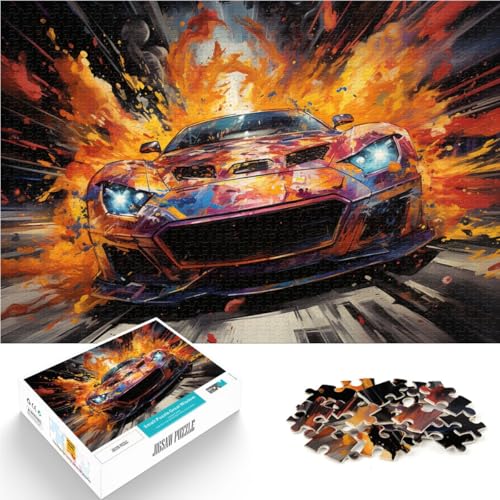 Puzzle für Erwachsene, 1000 Teile, Sportwagen, Quizspiel, Familienspiel, Stressabbau, schwieriges Herausforderungspuzzle, 10,27 Zoll x 14,96 Zoll von SYUNFEI