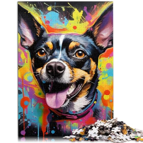 Puzzle für Erwachsene, 1000 Teile, Tier-Puzzle, Bunte Hunde, Denkspiel, 38x52 cm, Lernspiel für Geburtstag, Weihnachten Puzzle für Erwachsene, 1000 Teile, Tier-Puzzle, Bunte Hunde, Denkspiel, 38x52 cm, Lernspiel für Geburtstag, Weihnachten von SYUNFEI