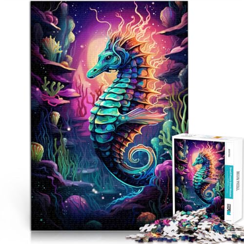 Puzzle für Erwachsene, 1000 Teile, Tier-Seepferdchen, schwierig und herausfordernd, 50 x 75 cm, Wanddekoration, einzigartige Geburtstags Puzzle für Erwachsene, 1000 Teile, Tier-Seepferdchen, schwierig und herausfordernd, 50 x 75 cm, Wanddekoration, einzigartige Geburtstags von SYUNFEI