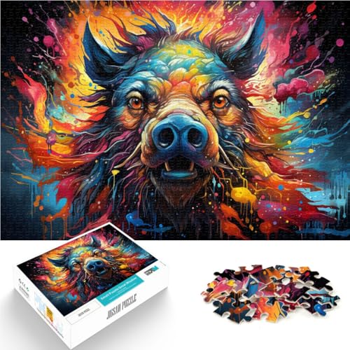 Puzzle für Erwachsene, 1000 Teile, Tierkunst, Schwein, Lernspielzeug, Familienspiele, 10,27 x 14,96 Zoll, tolle Geschenke für Weihnachten Puzzle für Erwachsene, 1000 Teile, Tierkunst, Schwein, Lernspielzeug, Familienspiele, 10,27 x 14,96 Zoll, tolle Geschenke für Weihnachten von SYUNFEI