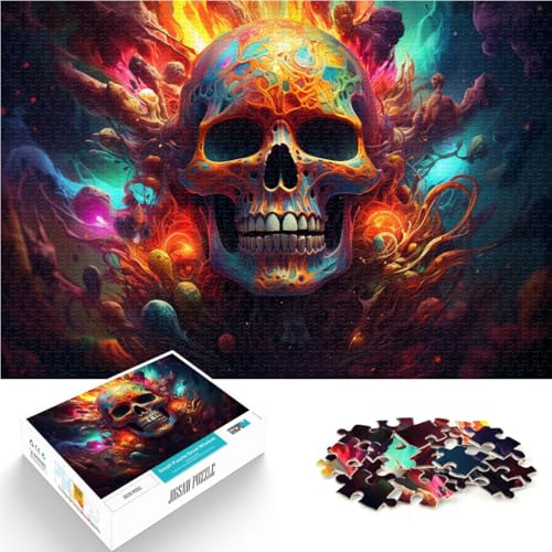 Puzzle für Erwachsene, 1000 Teile, Totenkopf, Denkspiel, 50x75 cm, lustiges Geschenk für Teenager ab 14 Jahren Puzzle für Erwachsene, 1000 Teile, Totenkopf, Denkspiel, 50x75 cm, lustiges Geschenk für Teenager ab 14 Jahren von SYUNFEI