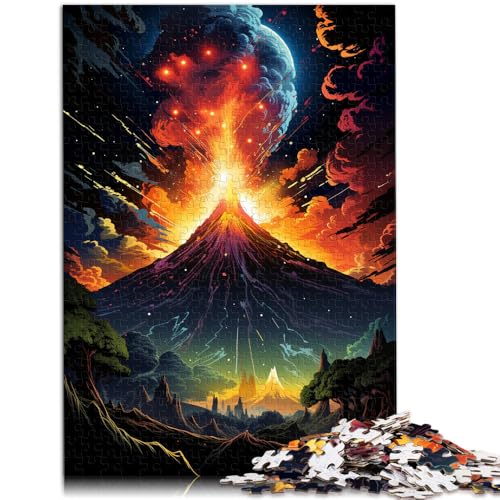 Puzzle für Erwachsene, 1000 Teile, Vulkanausbruch-Quizspiel, ganze Familie, 26x38cm, für Teenager ab 14 Jahren von SYUNFEI