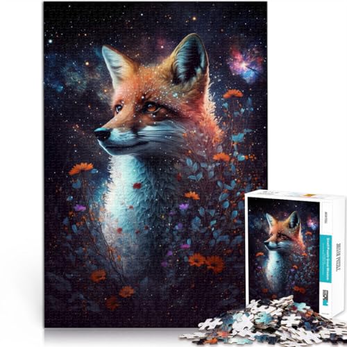 Puzzle für Erwachsene, 1000 Teile, Weltraumfuchs und Blumen, Quizspiel, Stressabbau, Urlaub zu Hause, Zeit totschlagen, 26x38cm, für Teenager ab 14 Jahren Puzzle für Erwachsene, 1000 Teile, Weltraumfuchs und Blumen, Quizspiel, Stressabbau, Urlaub zu Hause, Zeit totschlagen, 26x38cm, für Teenager ab 14 Jahren von SYUNFEI