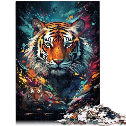 Puzzle für Erwachsene, 1000 Teile, Wilder Tiger, Malen, Lernpuzzle, 38x52 cm, tolles Puzzle für Erwachsene, 1000 Teile, Wilder Tiger, Malen, Lernpuzzle, 38x52 cm, tolles von SYUNFEI